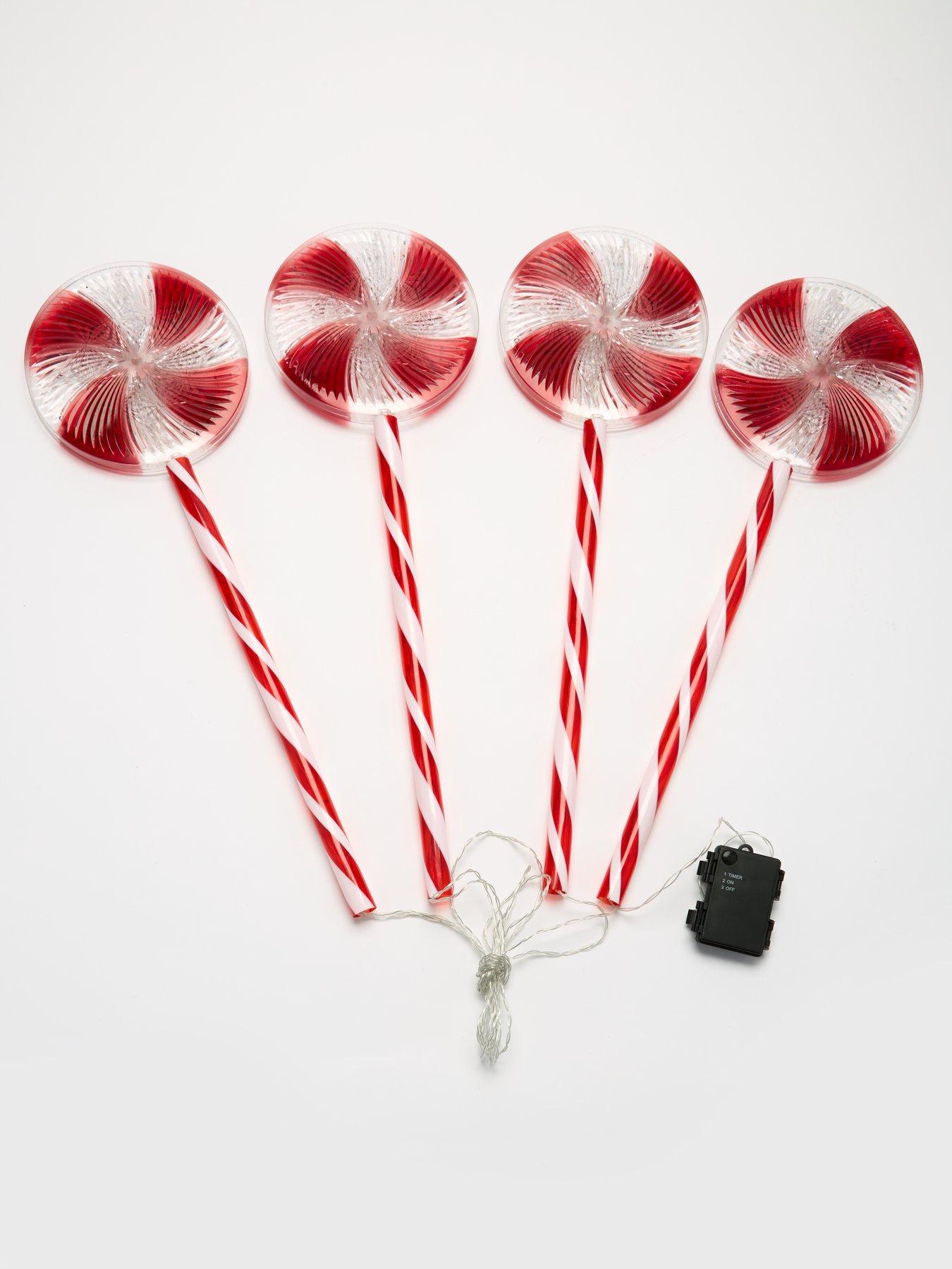 Image 2 of 5 of Three Kings Large Candyswirl Stake Outdoor Christmas Pathfinders - Set 4