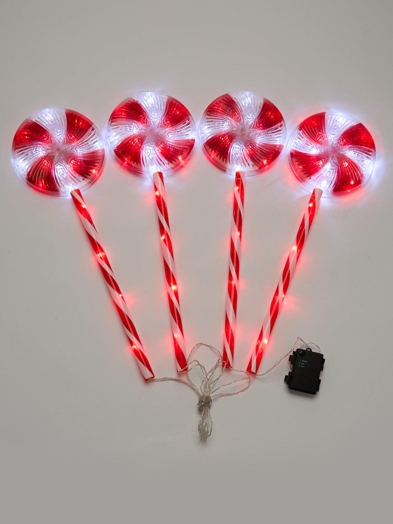 Image 3 of 5 of Three Kings Large Candyswirl Stake Outdoor Christmas Pathfinders - Set 4