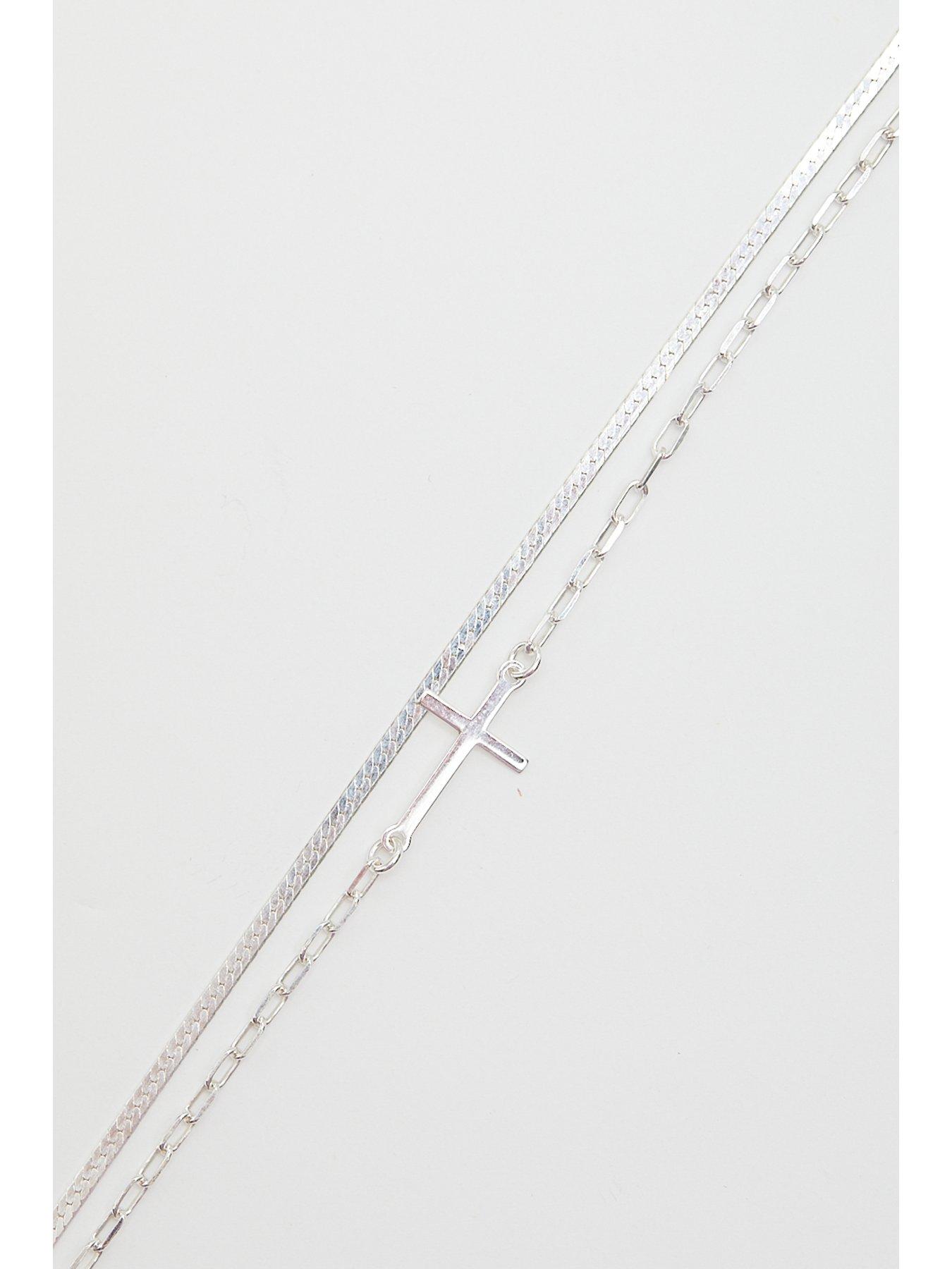 simply-silver-sterling-silver-925-double-row-cross-braceletoutfit