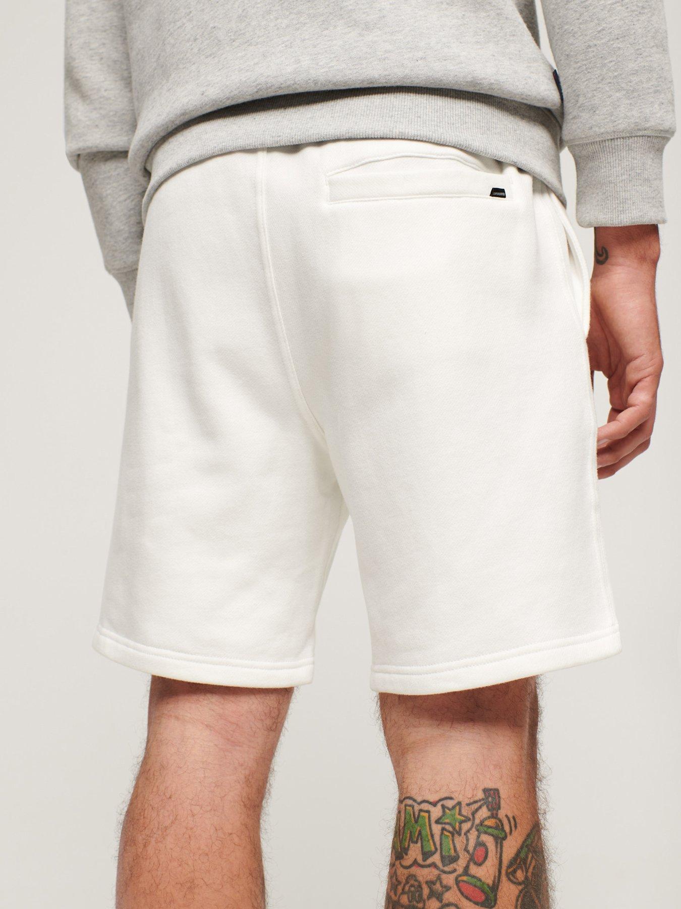Image 2 of 6 of Superdry Superdry Sportswear Emboss Logo Sweat Shorts - White