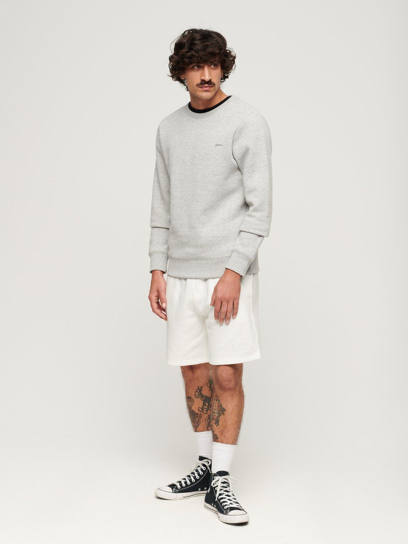 Image 3 of 6 of Superdry Superdry Sportswear Emboss Logo Sweat Shorts - White