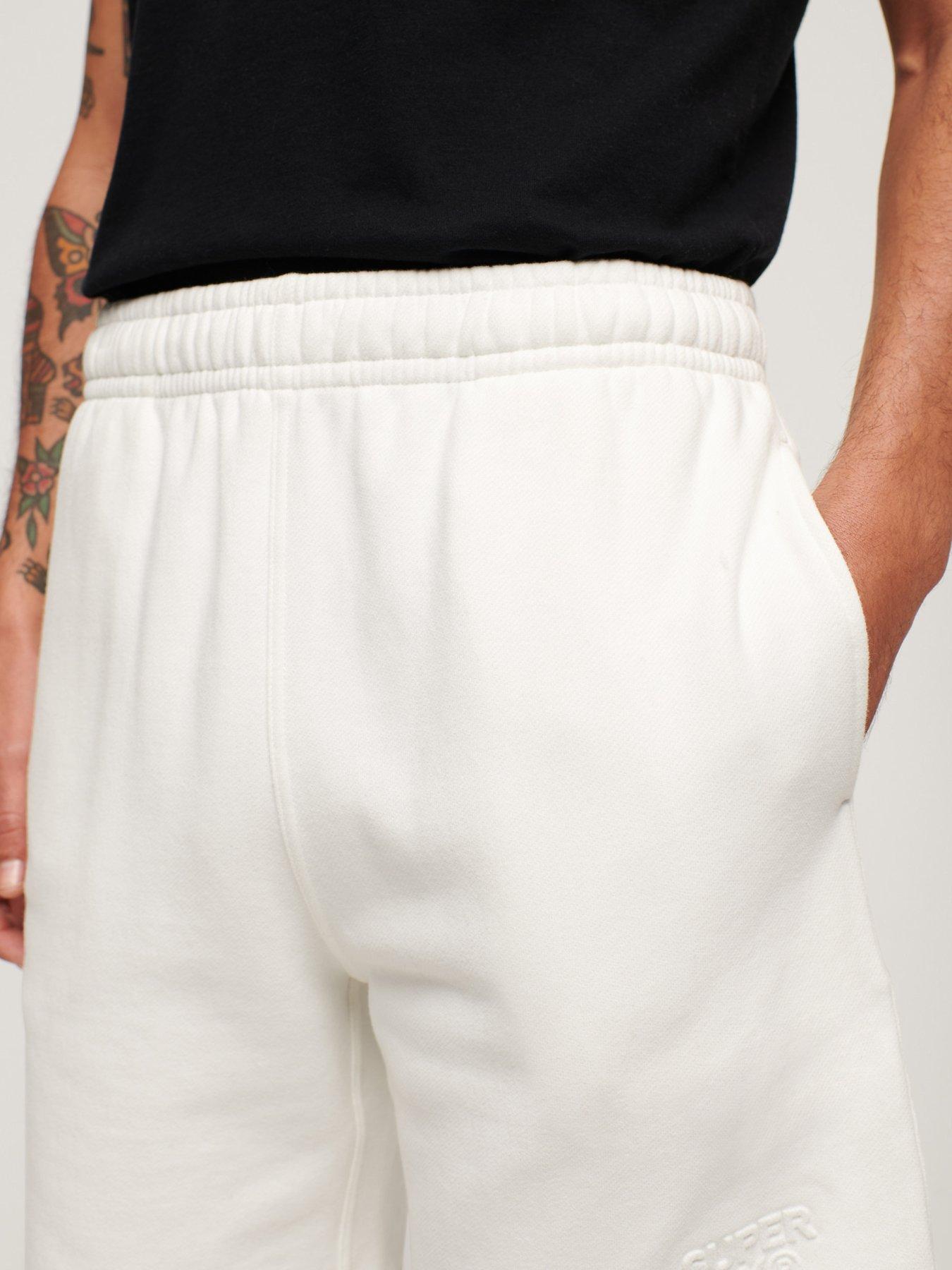 Image 4 of 6 of Superdry Superdry Sportswear Emboss Logo Sweat Shorts - White
