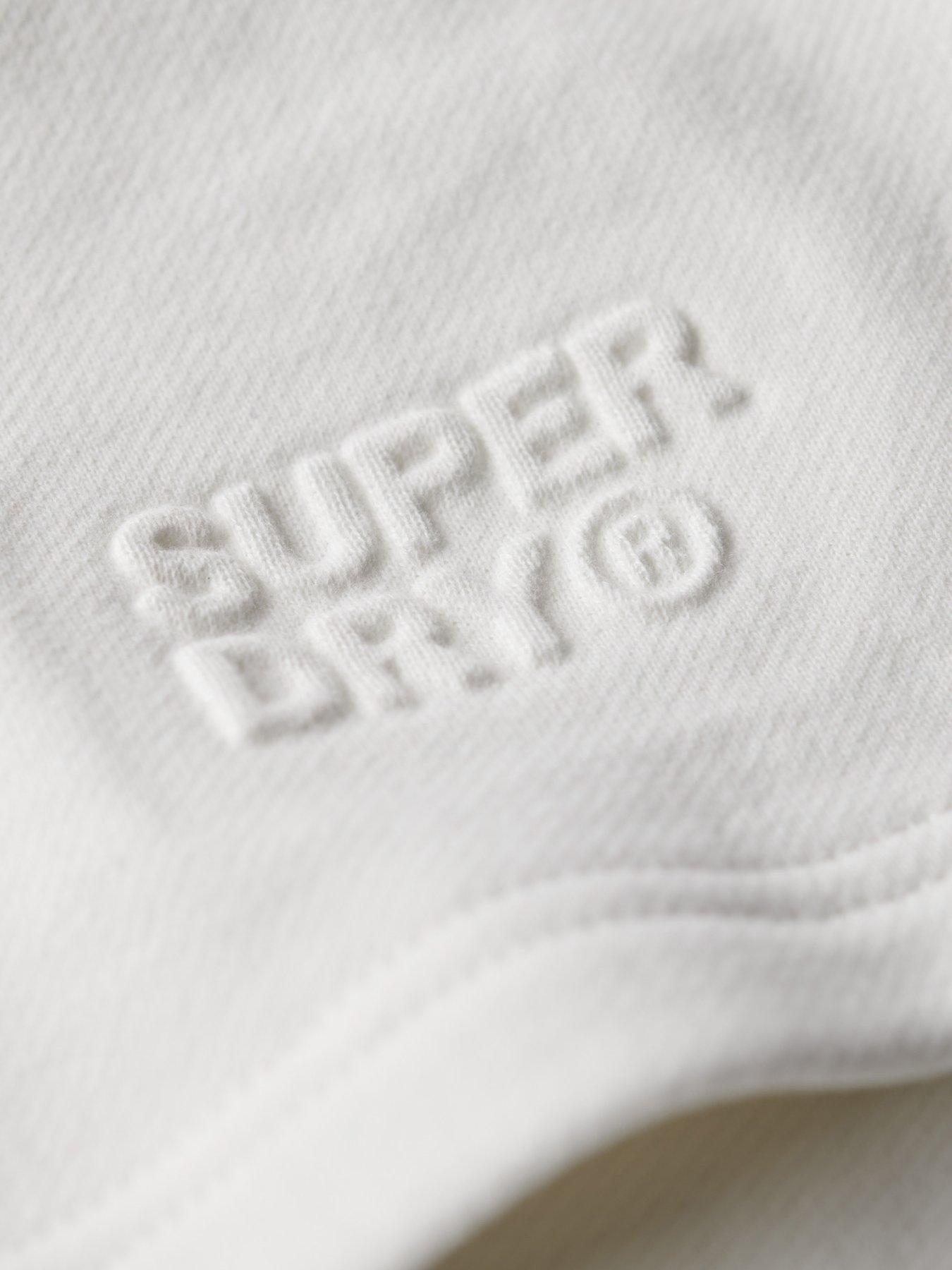 Image 5 of 6 of Superdry Superdry Sportswear Emboss Logo Sweat Shorts - White