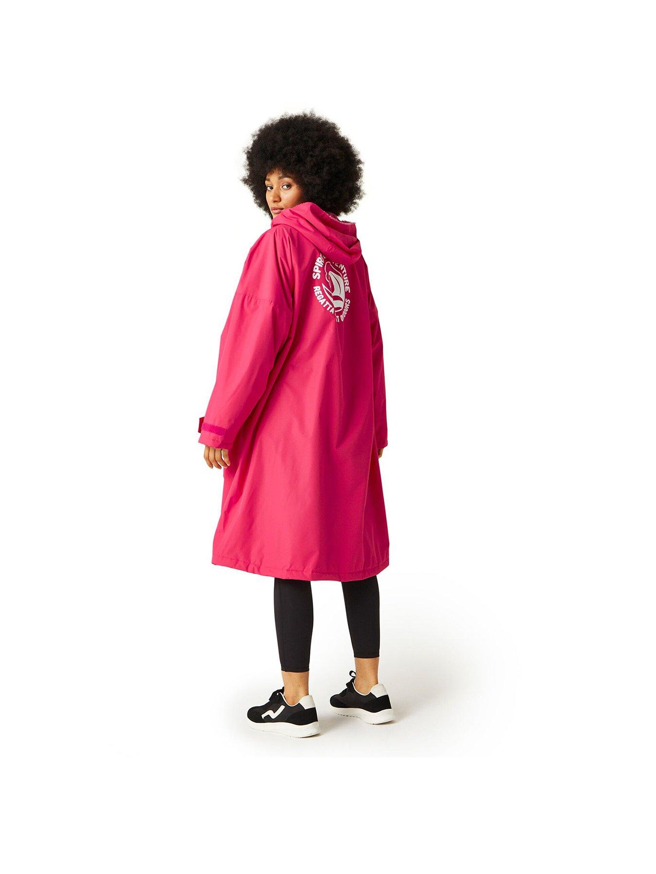 regatta-adult-waterproof-robe-pink-potionstillFront