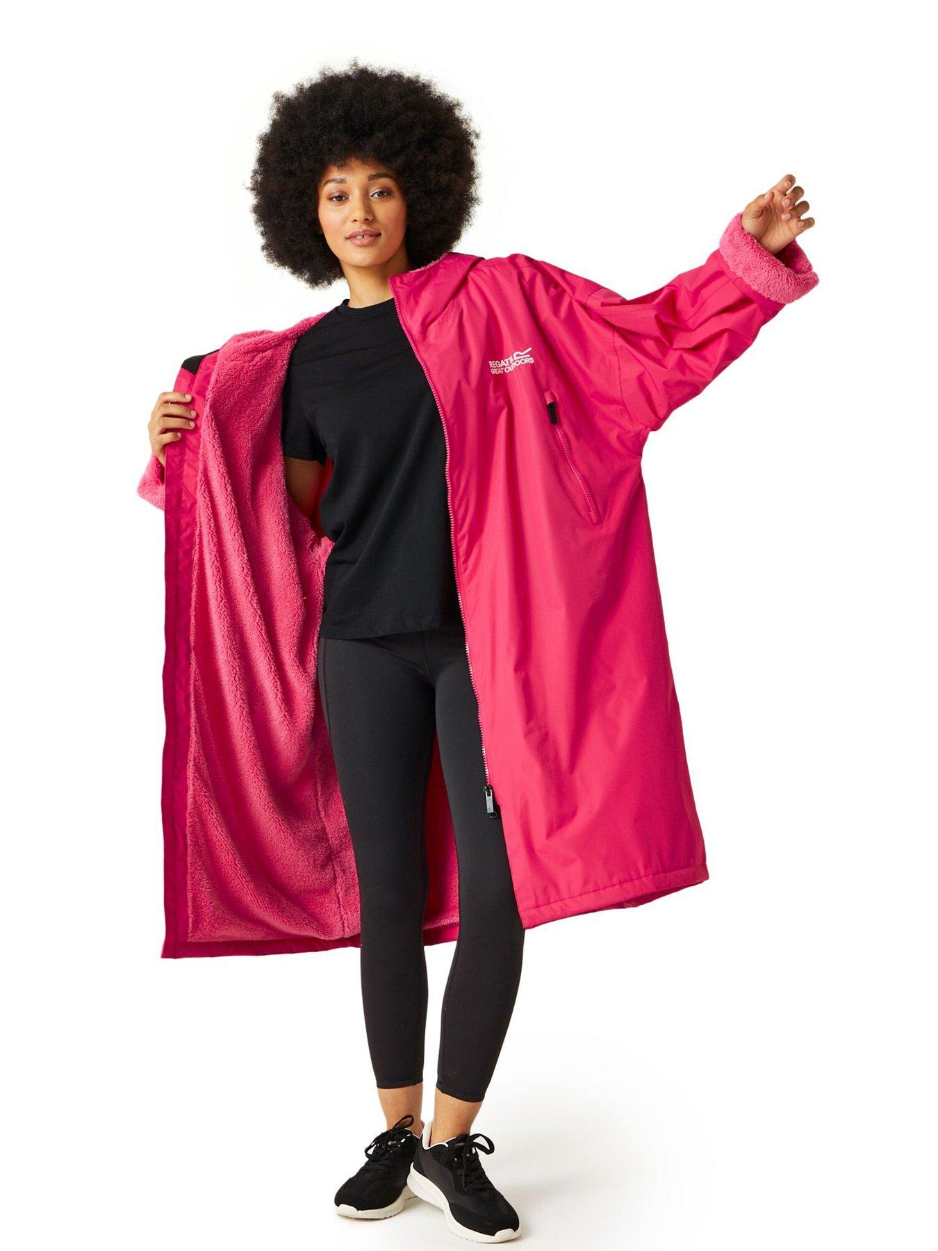 regatta-adult-waterproof-robe-pink-potiondetail