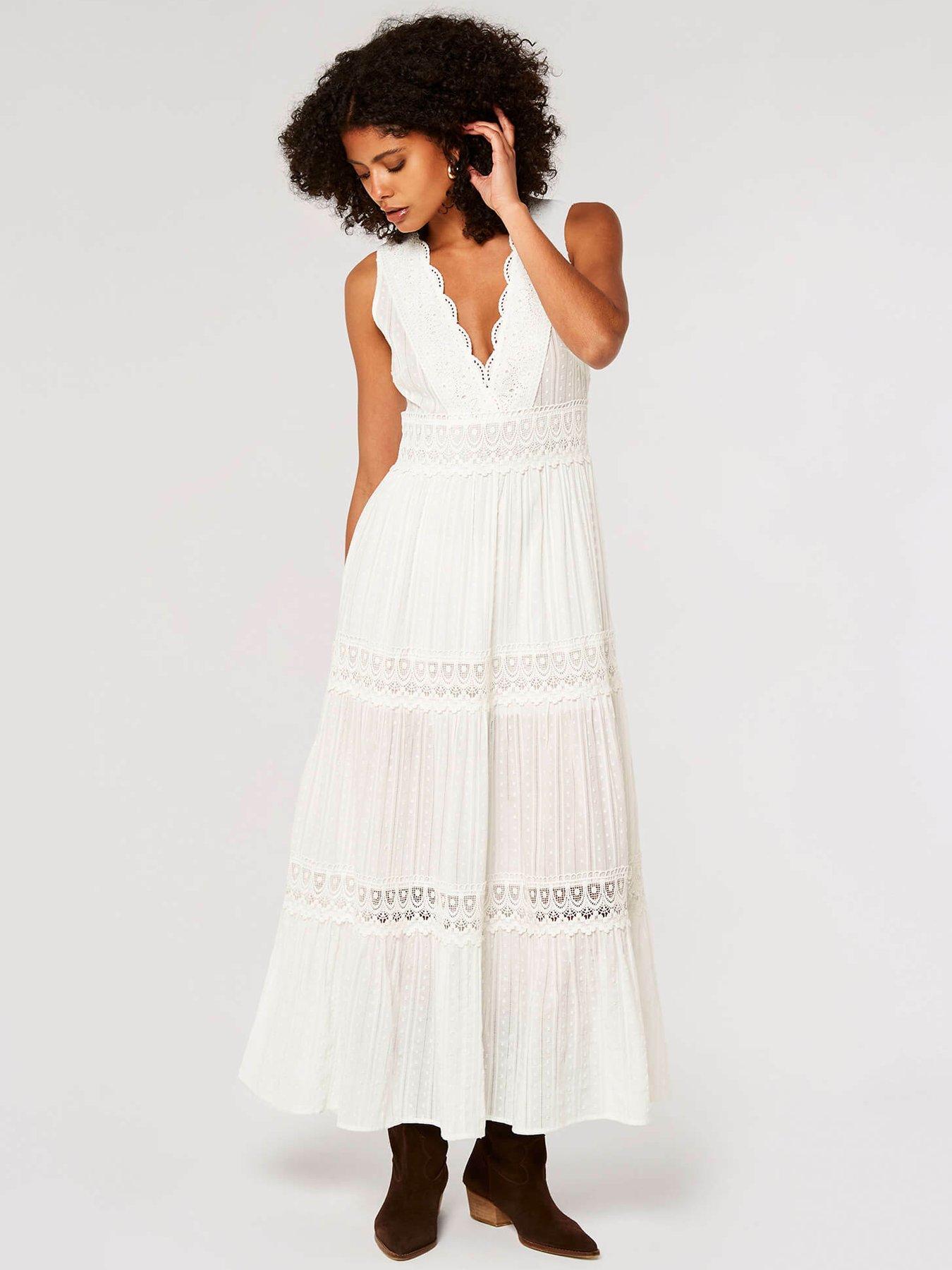 apricot-dobby-crochet-tier-v-neckline-maxi-dress-creamstillFront