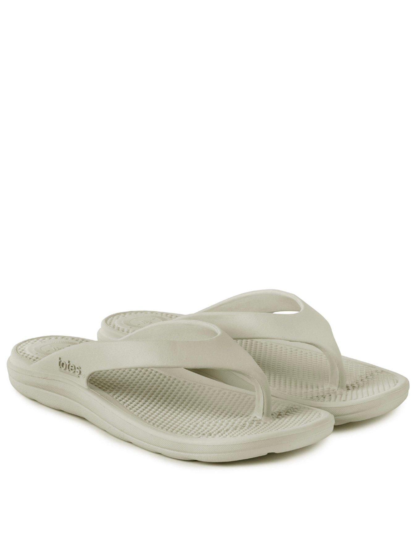 Image of TOTES Totes Solbounce With Toe Post Sandals - Stone