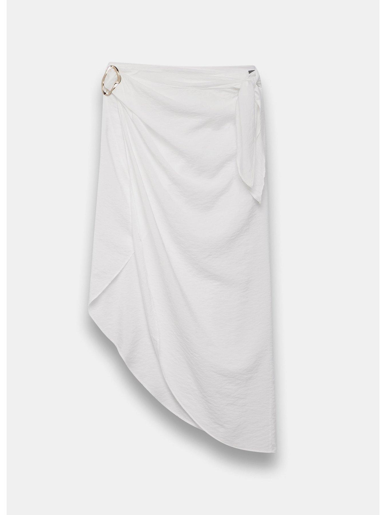 Image 4 of 5 of Mint Velvet White With Gold Trim Sarong