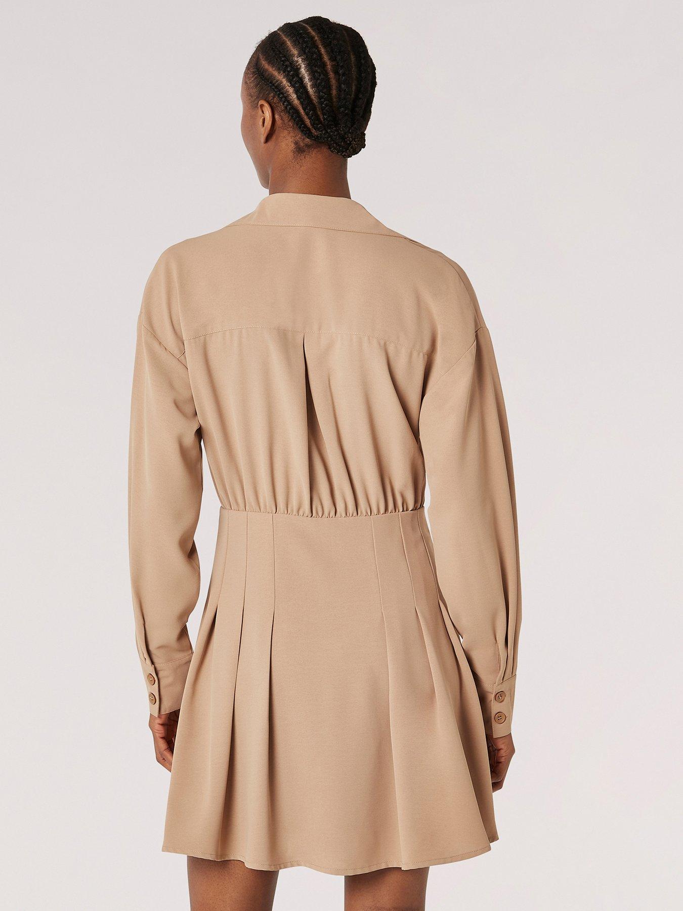 apricot-apricot-open-collar-wrap-shirt-dressstillFront