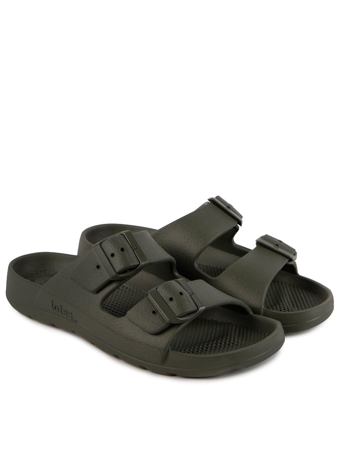 TOTES Totes Solbounce Double Adjustable Buckle Slide - Khaki