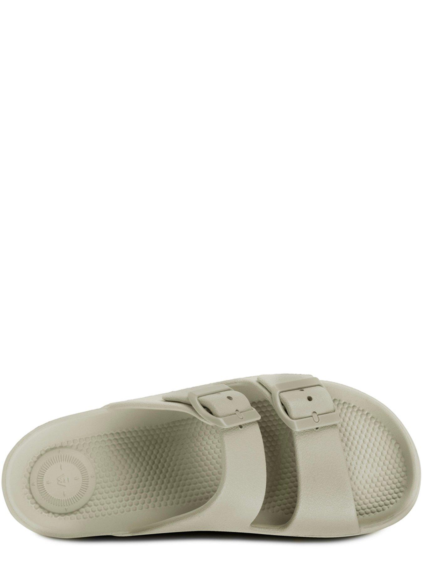 Image 3 of 6 of TOTES Totes Solbounce Double Adjustable Buckle Slide - Stone