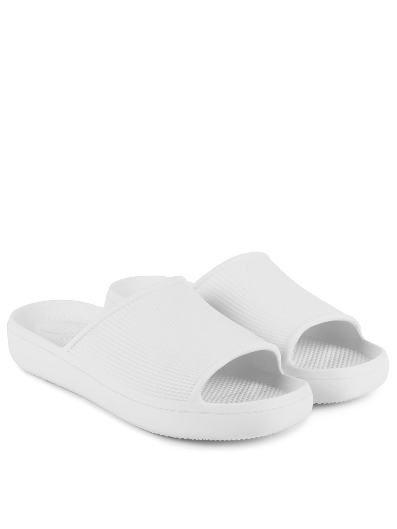 totes-totes-solbounce-ribbed-slide-white