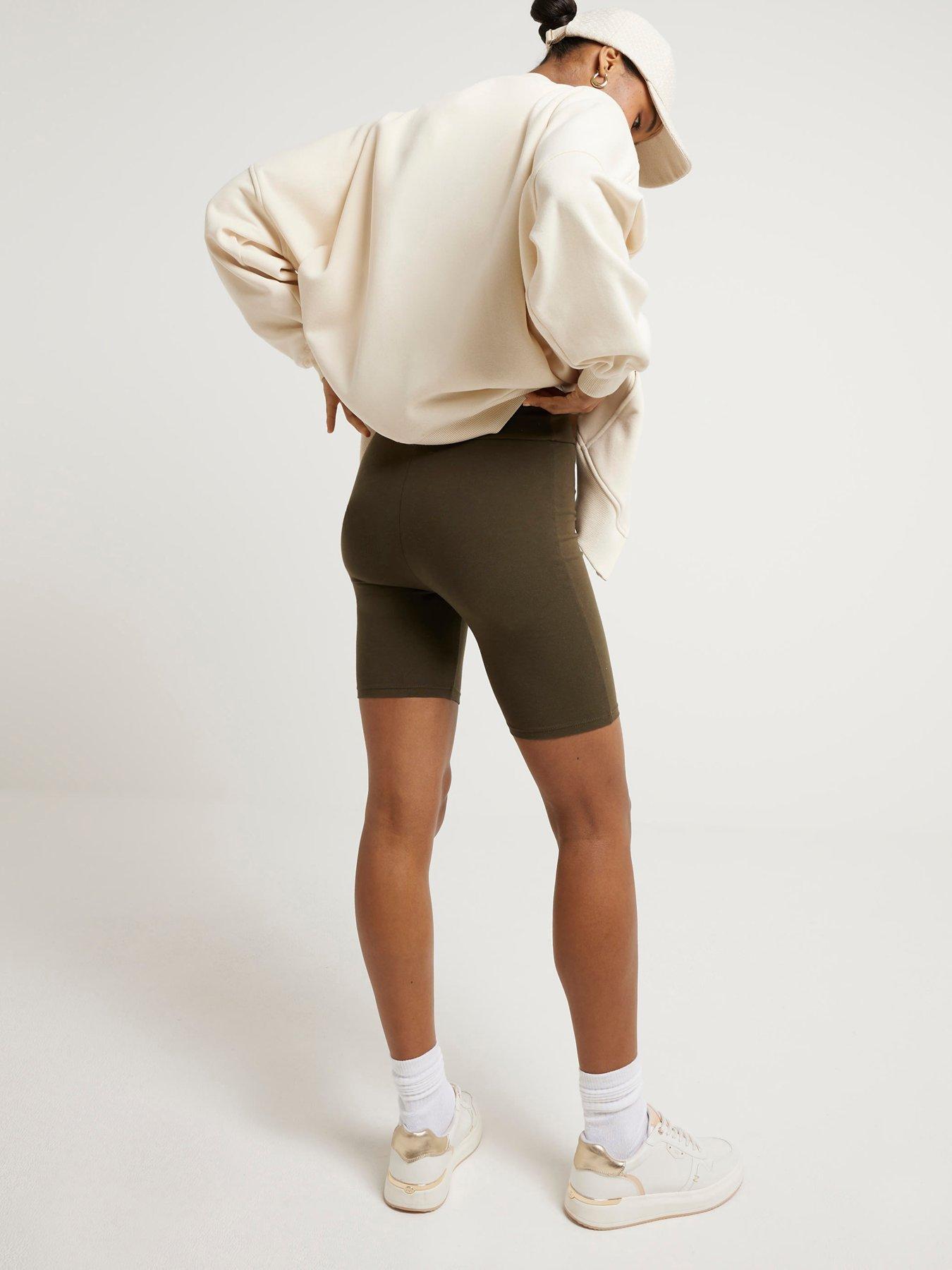 river-island-high-waist-cycling-short-khakistillFront