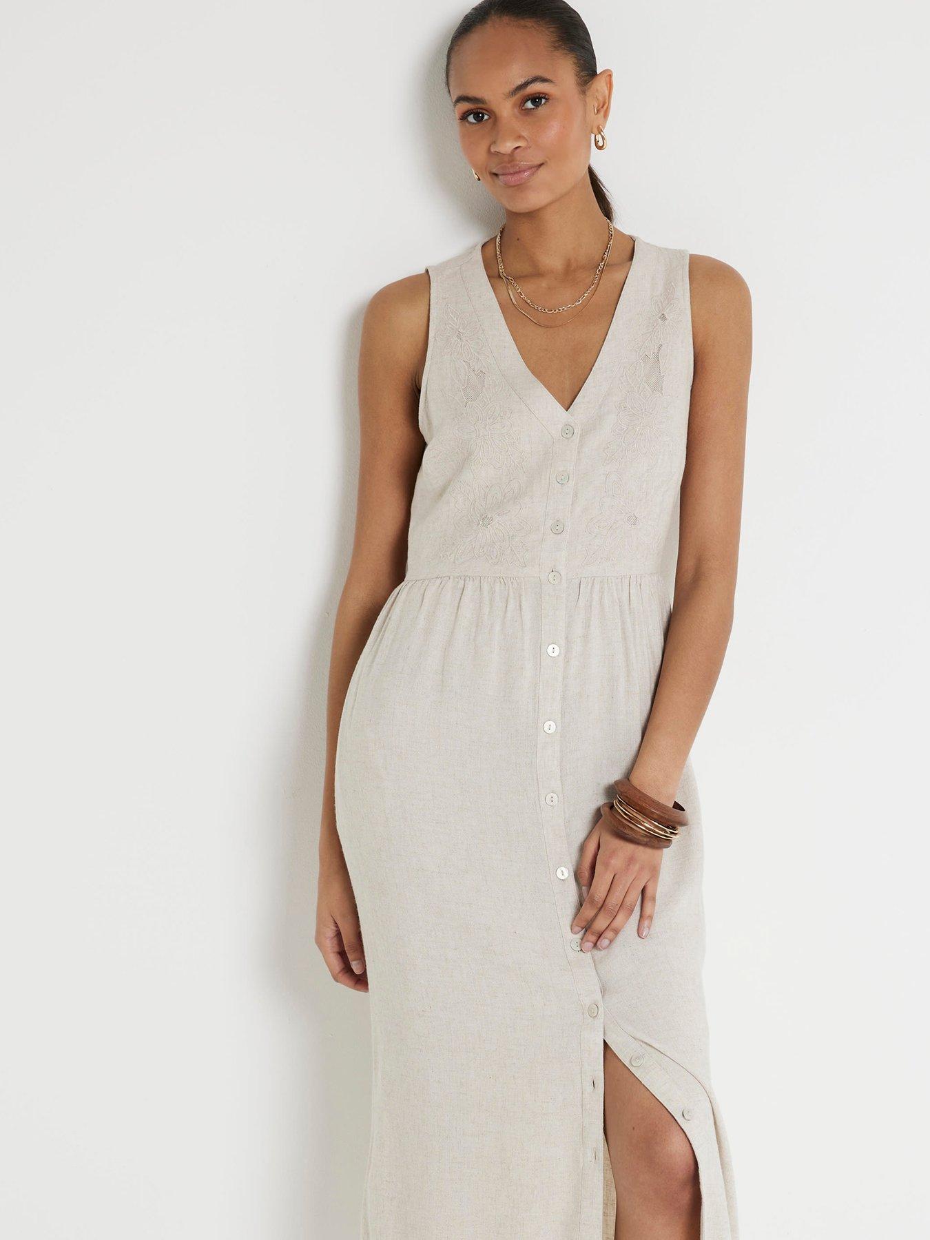 river-island-linen-cutwork-midi-dress-beige