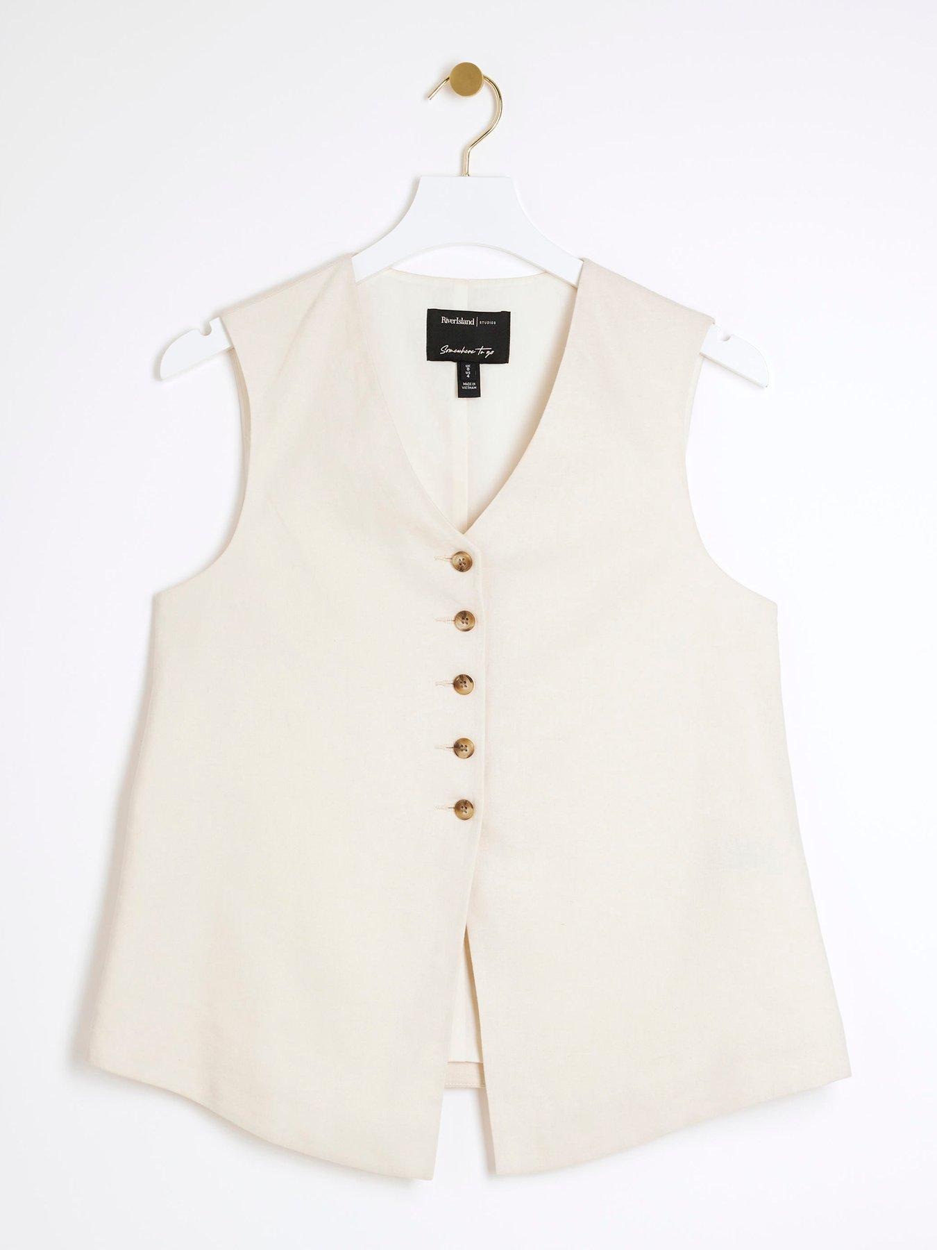 river-island-linen-waistcoat-creamdetail