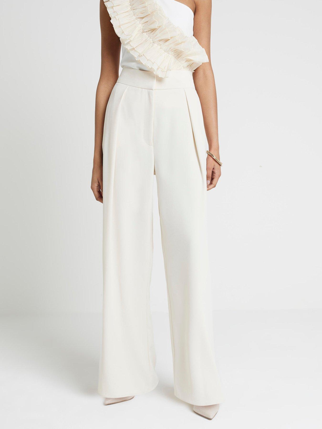 river-island-wide-leg-pleated-trouser-cream