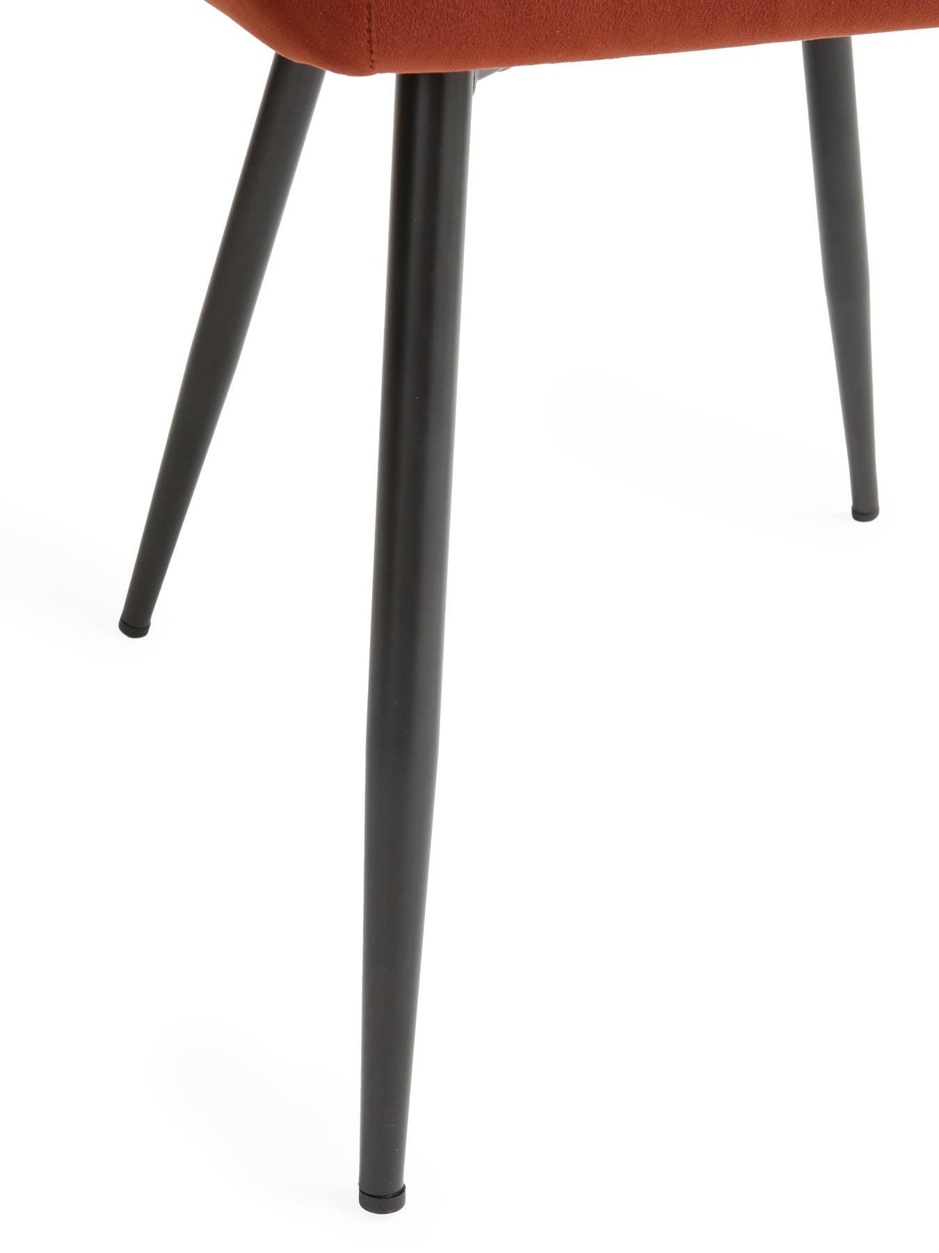 Image 7 of 7 of Very Home Alisha Pair of Fabric Dining Chairs - Rust&nbsp;- FSC&reg; Certified