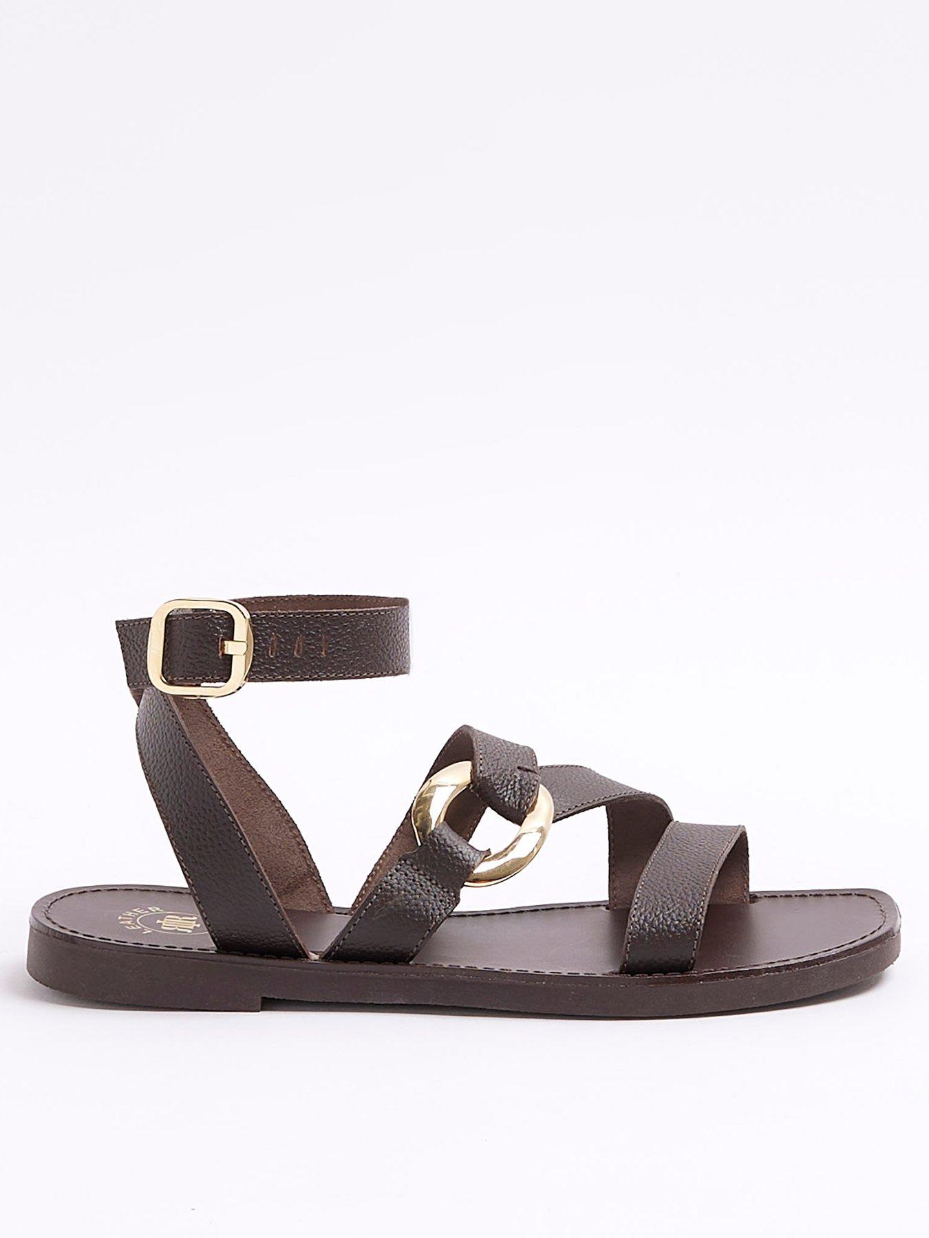 river-island-gladiator-sandal-dark-brown