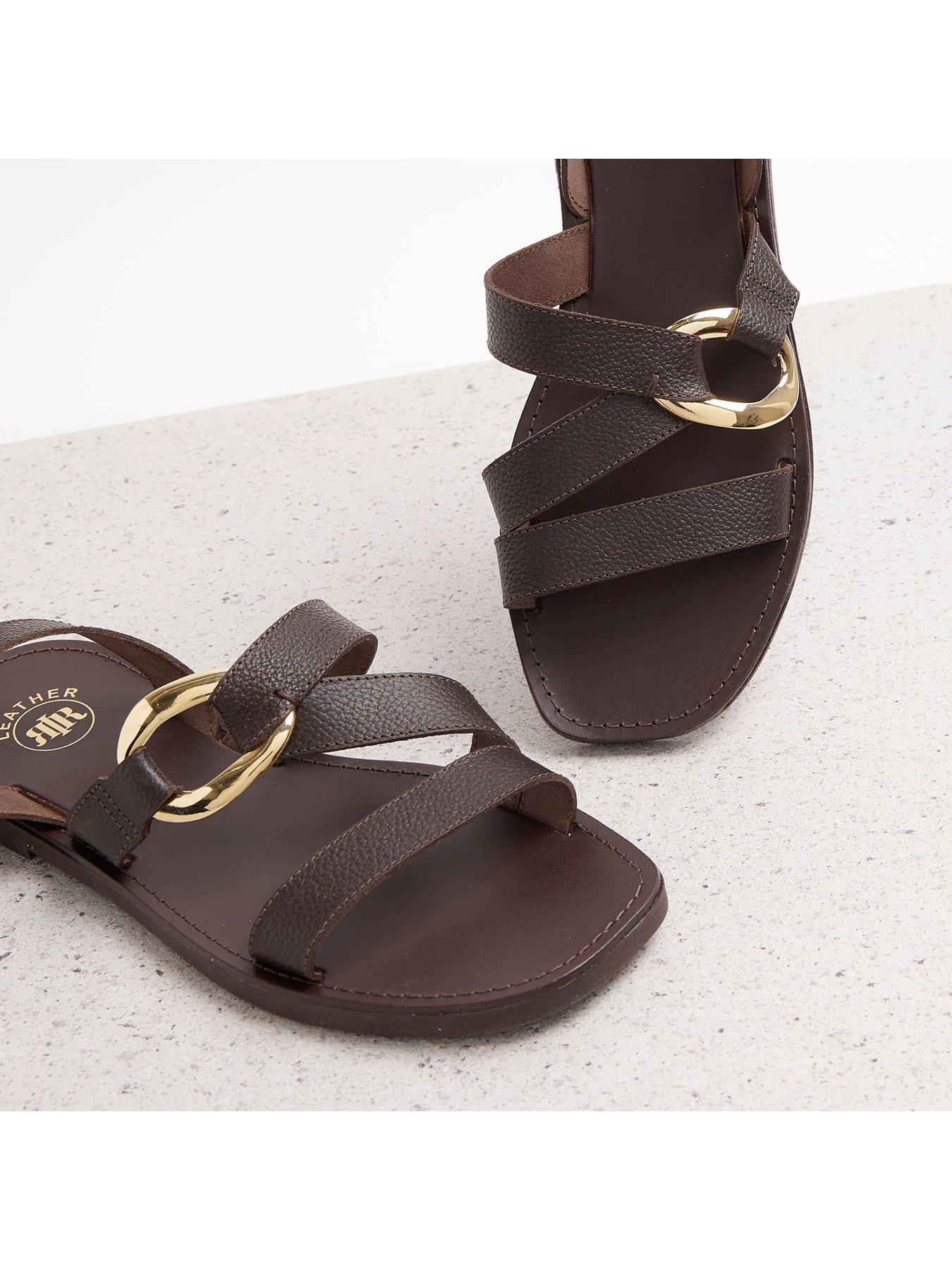 river-island-gladiator-sandal-dark-brownstillFront