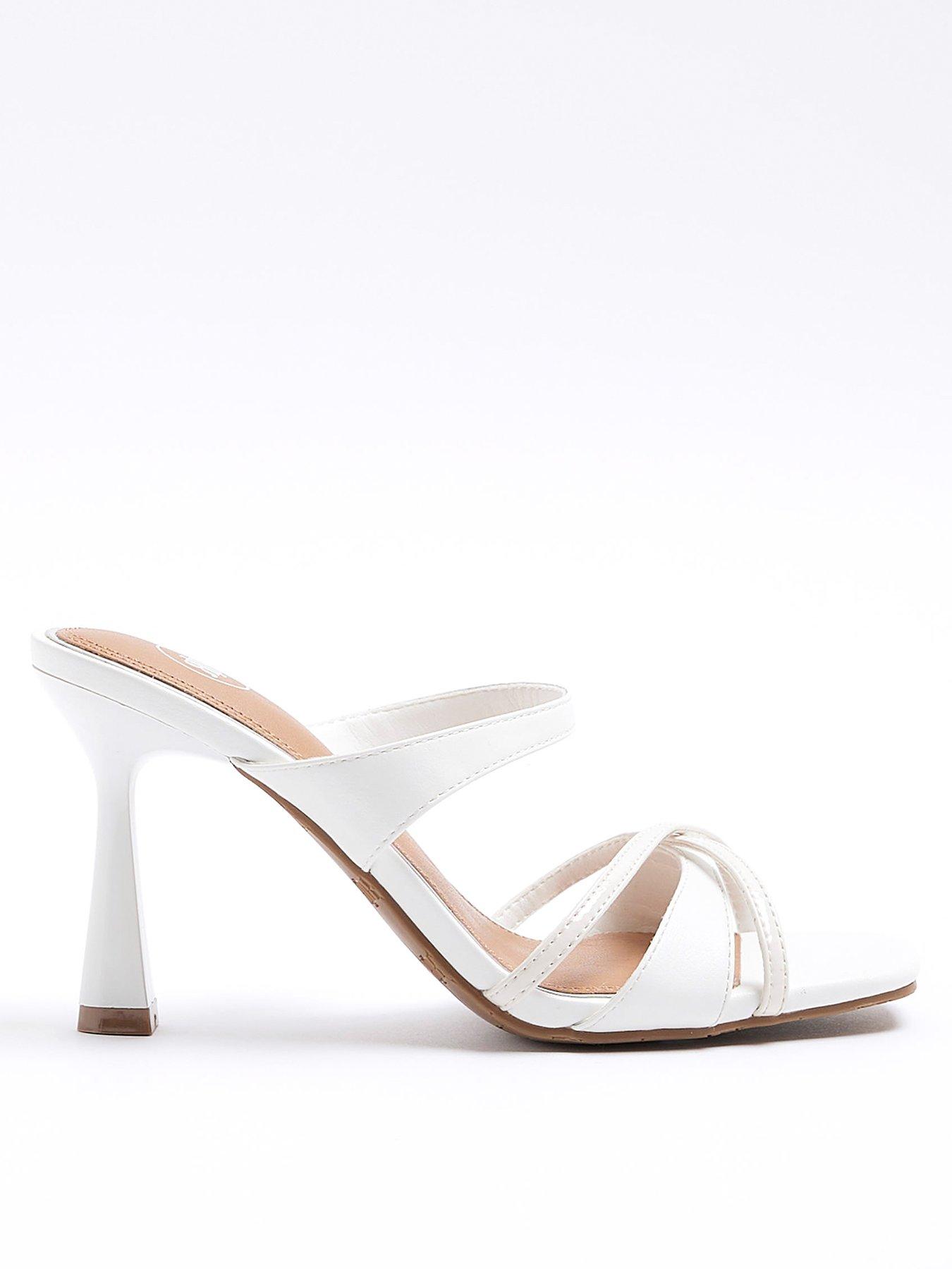 River island white heels sales