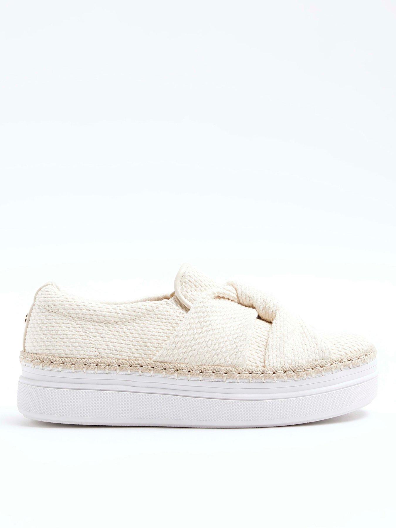 river-island-twist-detail-plimsole-beige