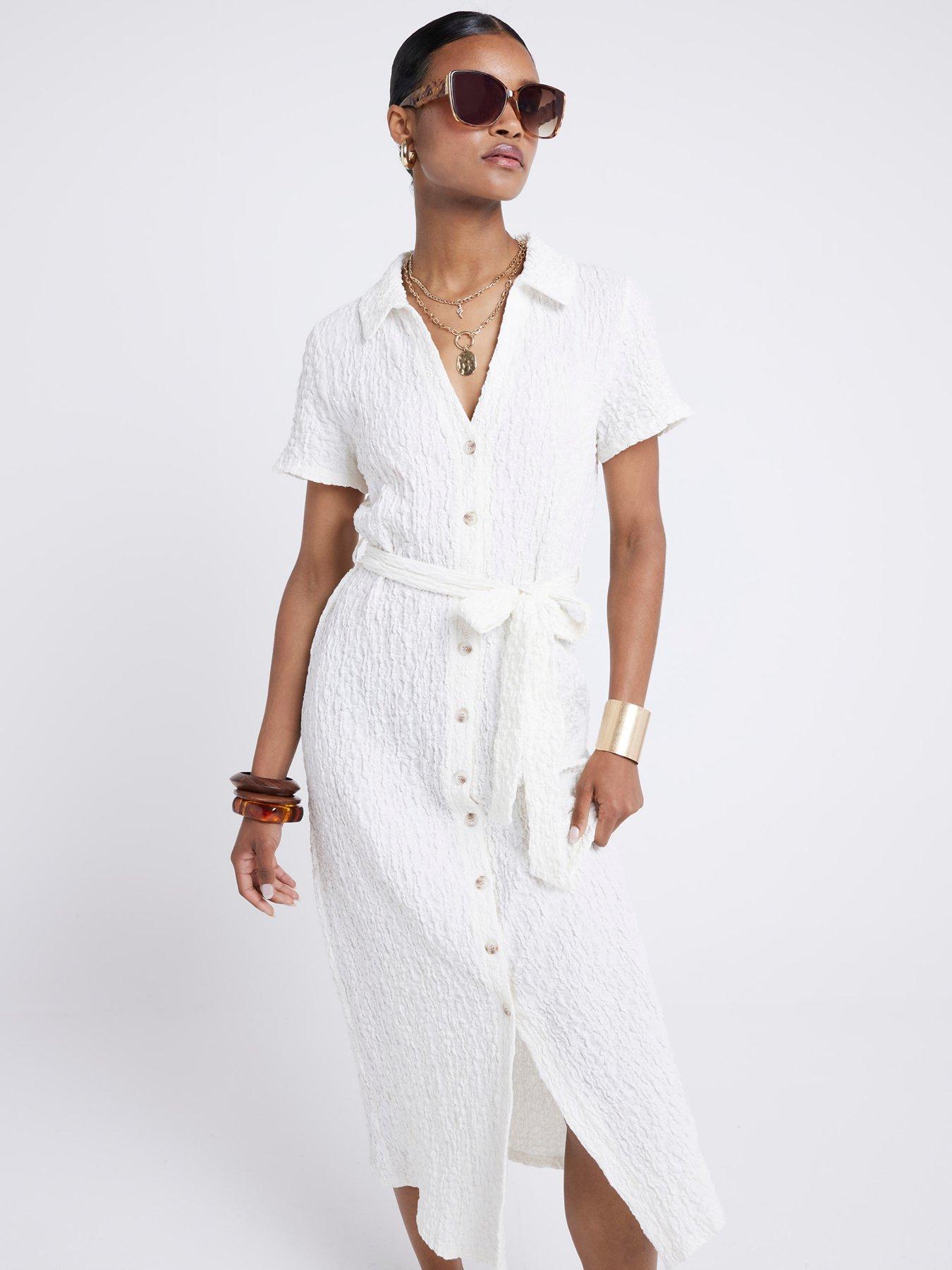 river-island-textured-tie-waist-shirt-dress-creamback