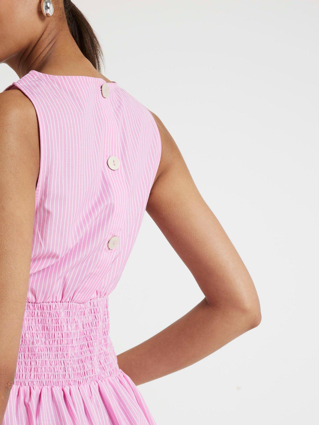 river-island-shirred-waist-midi-dress-pinkoutfit