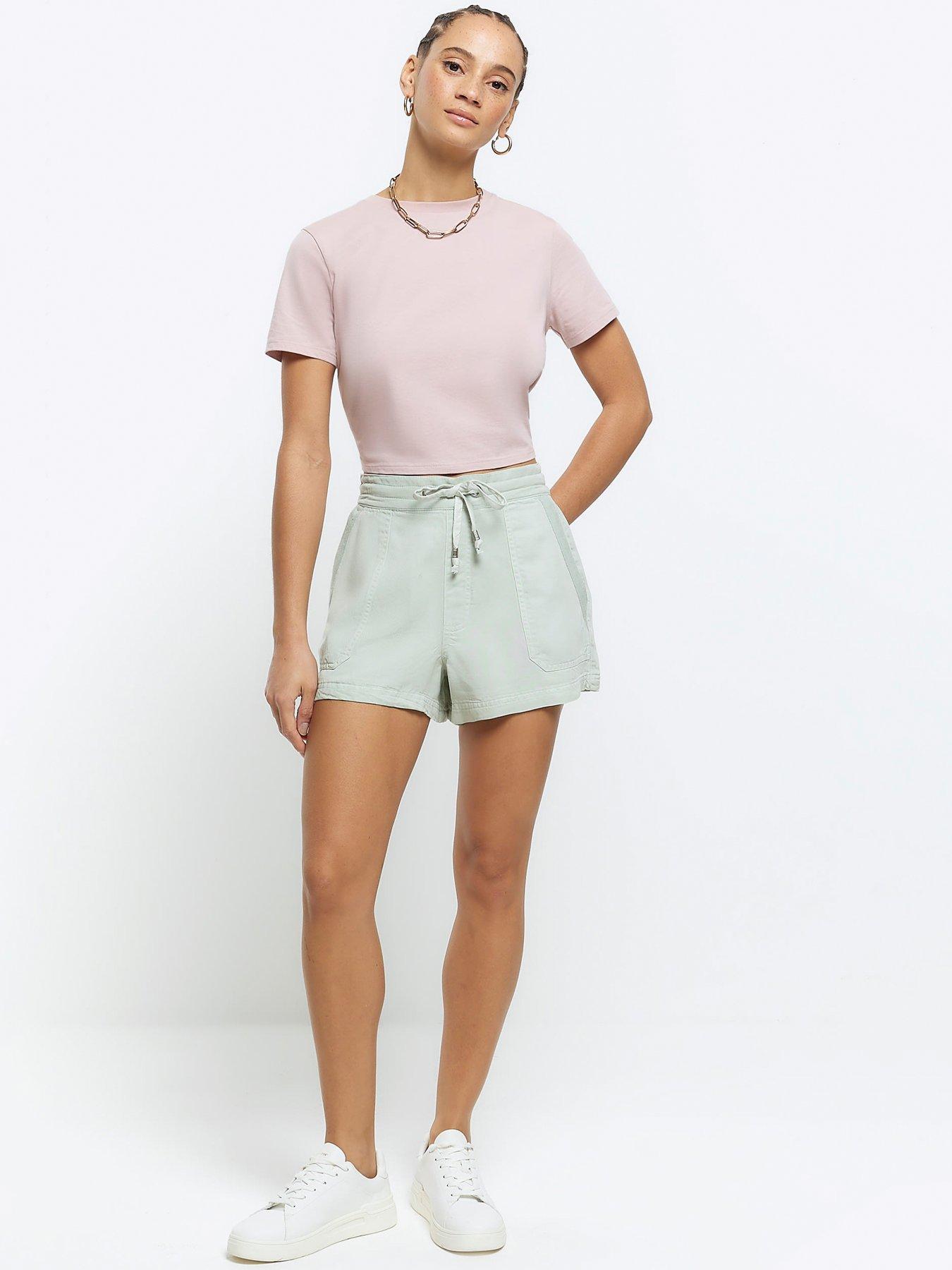 river-island-tie-waist-shorts-light-greenback