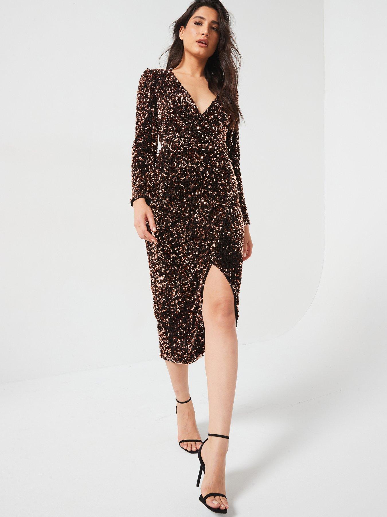 v-by-very-sequin-wrap-pencil-dress-dark-gold