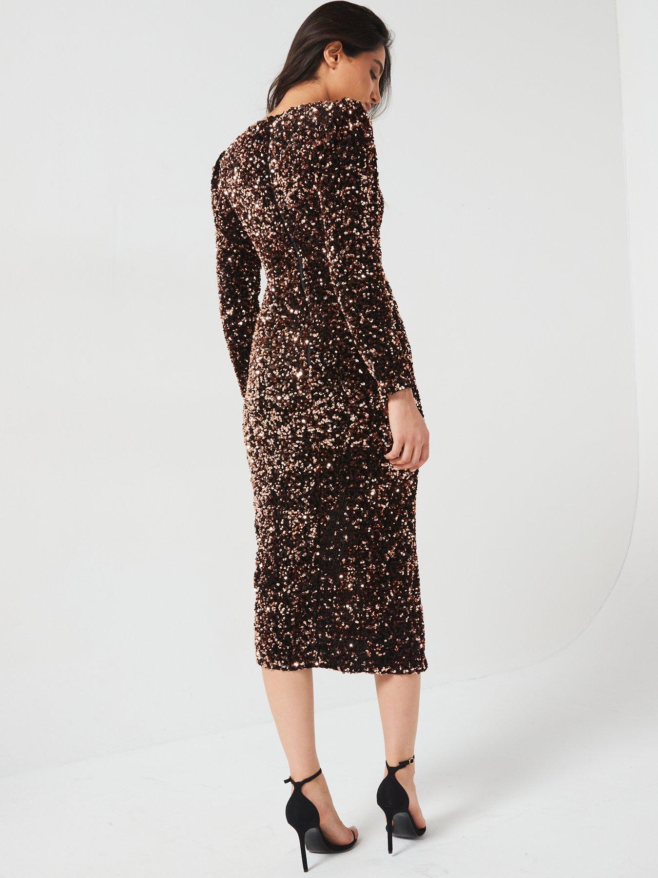 v-by-very-sequin-wrap-pencil-dress-dark-goldstillFront