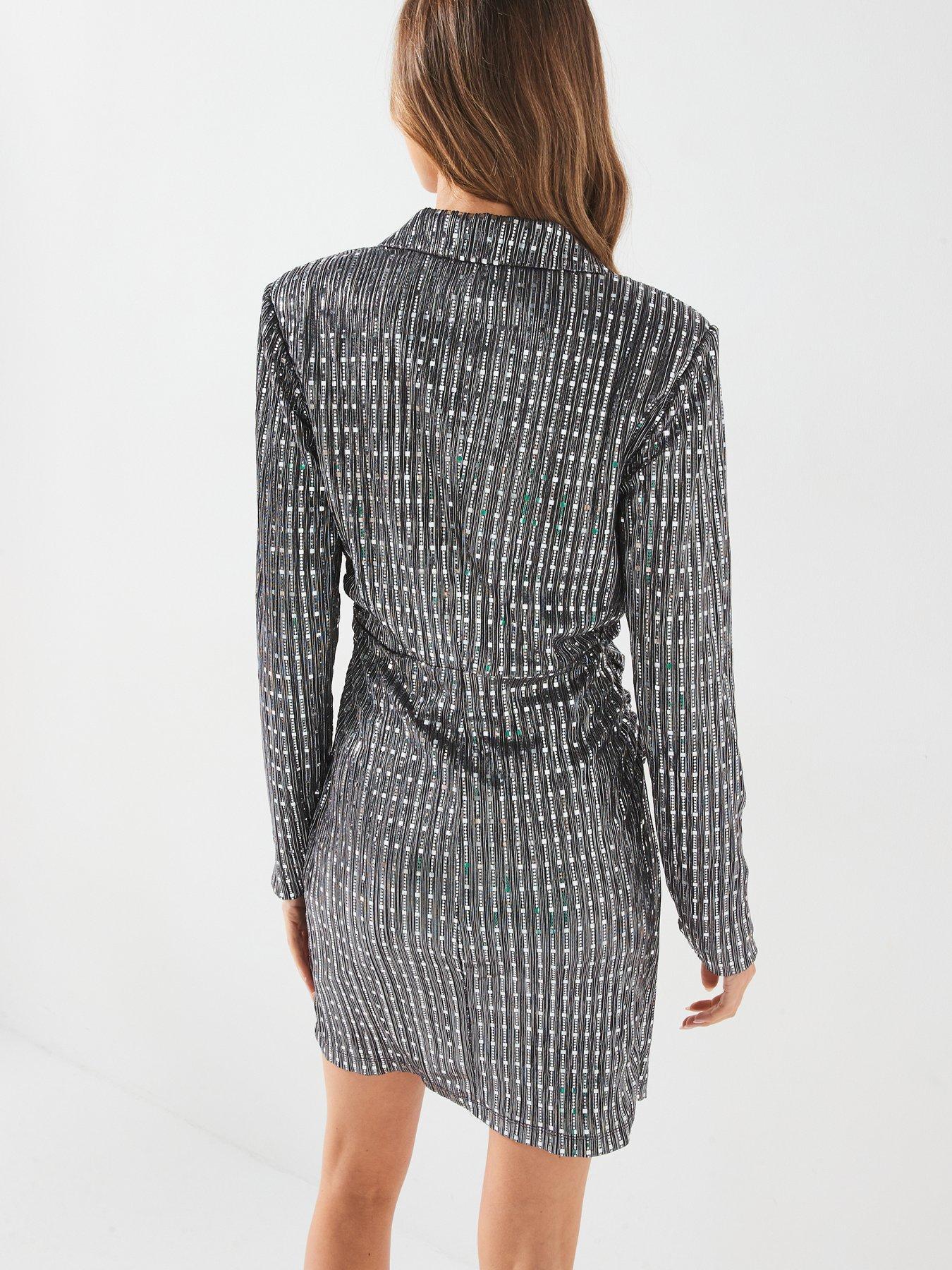 v-by-very-x-carol-byrnenbspmetallic-wrap-blazer-dress-silverstillFront