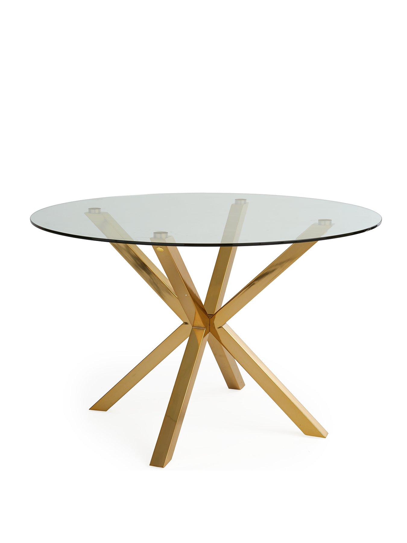 Image 2 of 7 of The Very Collection Chopstick&nbsp;120 cm Round Dining Table - Brass