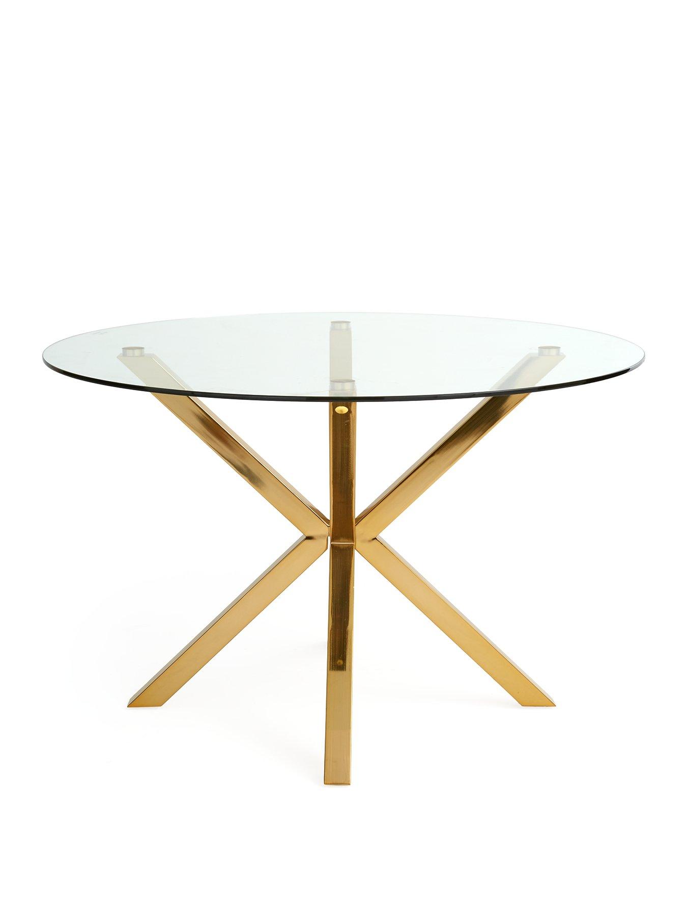 Image 3 of 7 of The Very Collection Chopstick&nbsp;120 cm Round Dining Table - Brass