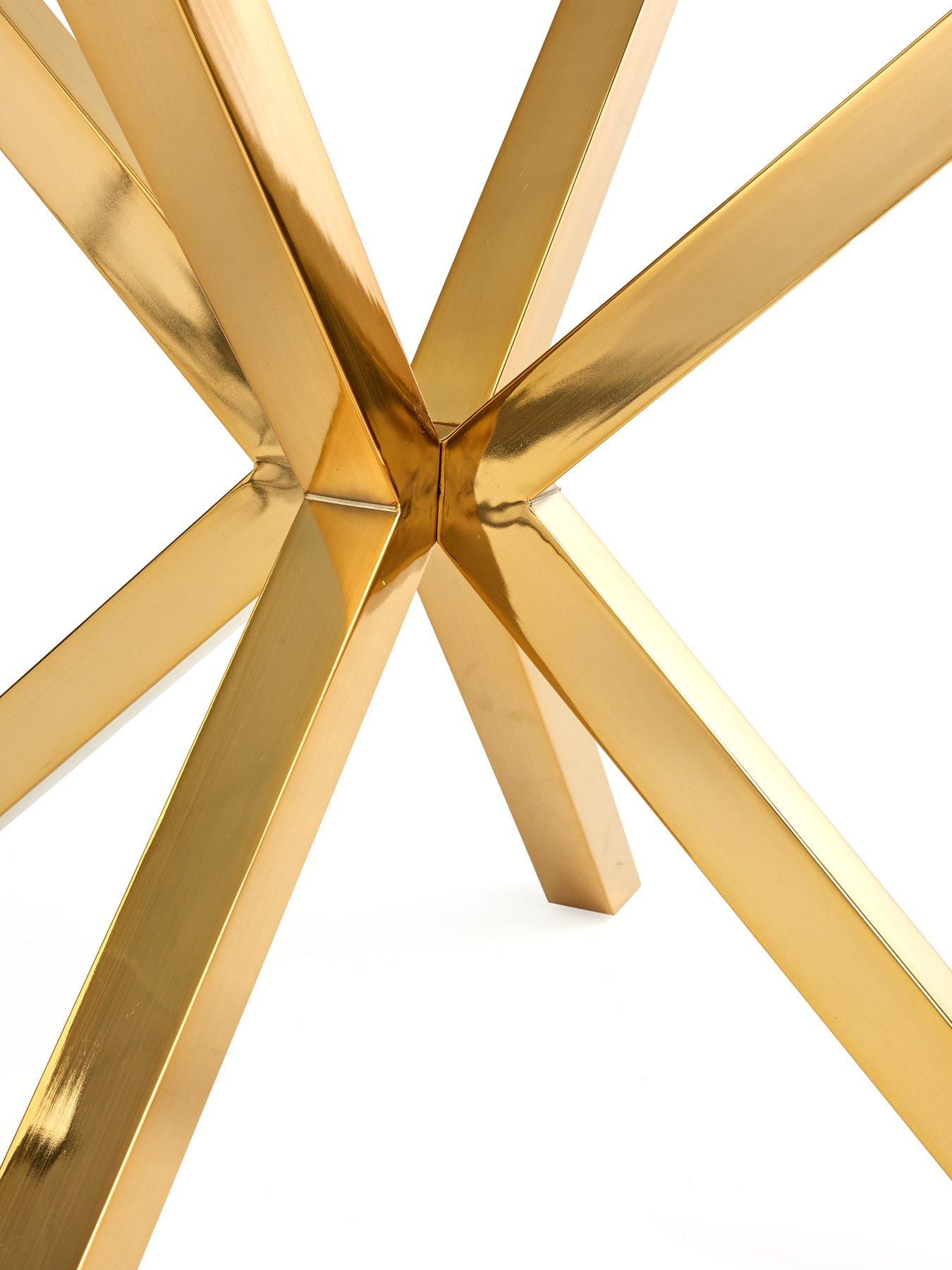 Image 5 of 7 of The Very Collection Chopstick&nbsp;120 cm Round Dining Table - Brass