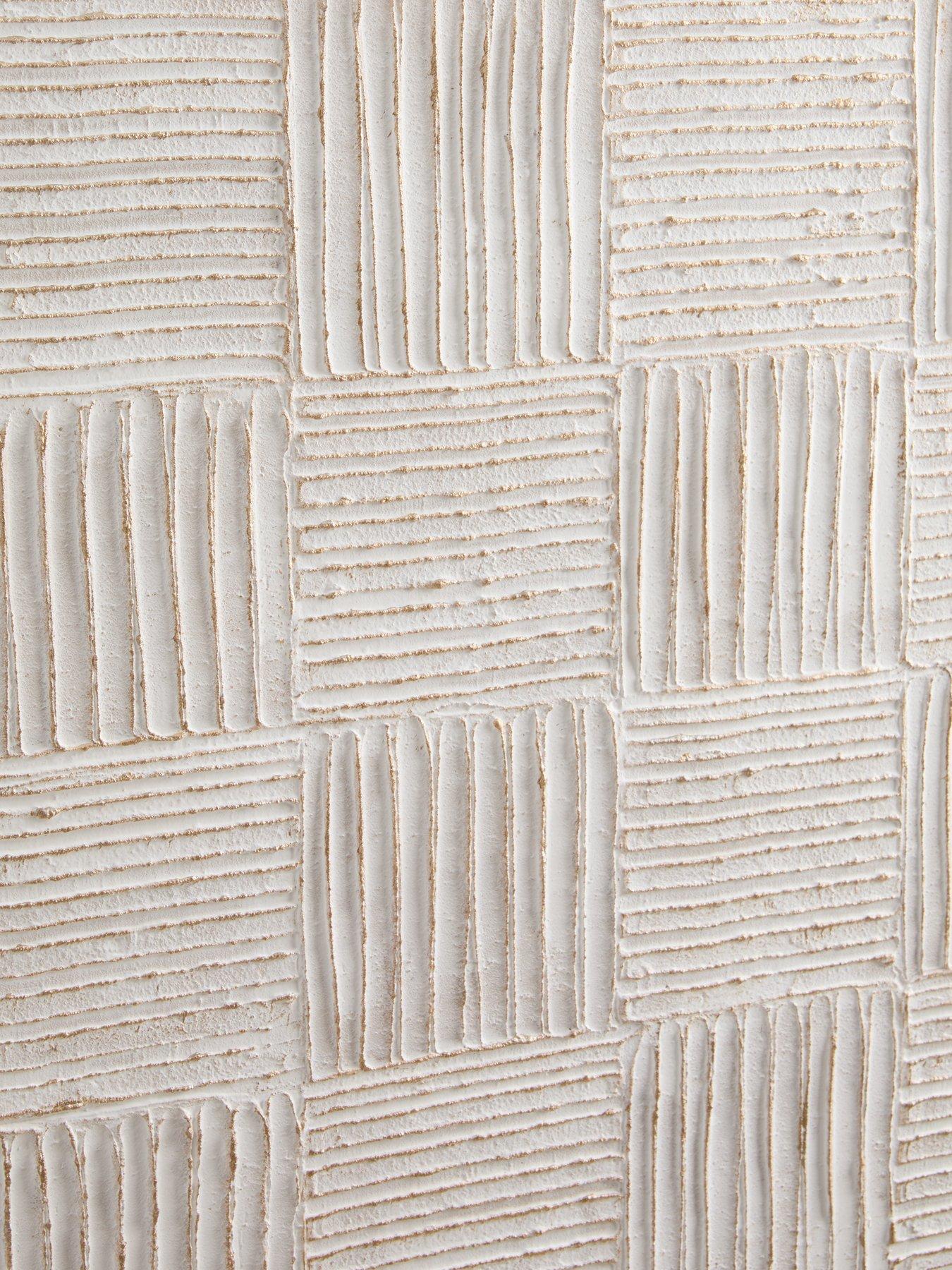 very-home-white-carved-squares-wall-art-60x60cmdetail