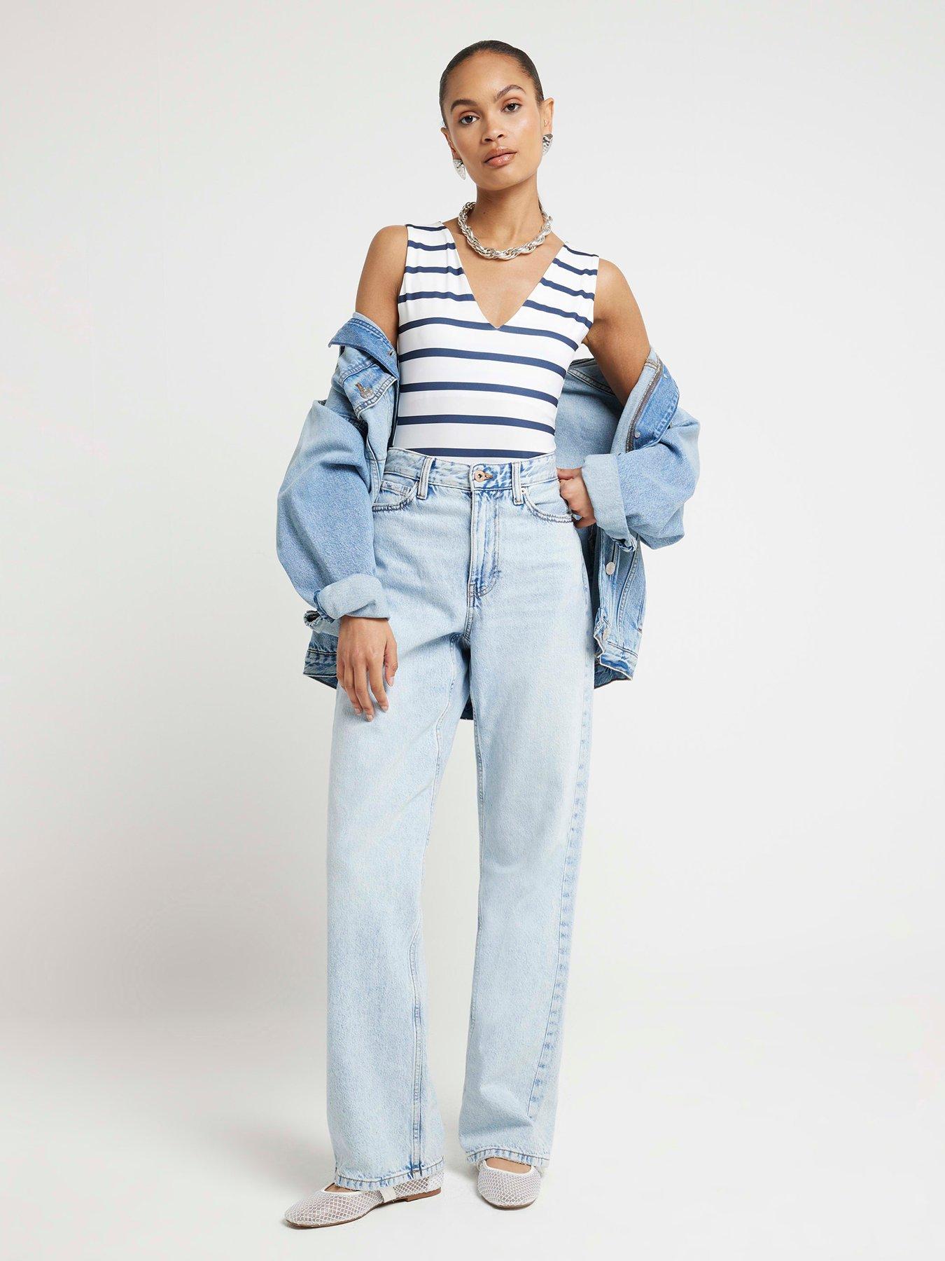 river-island-striped-v-neck-bodysuit-whiteback