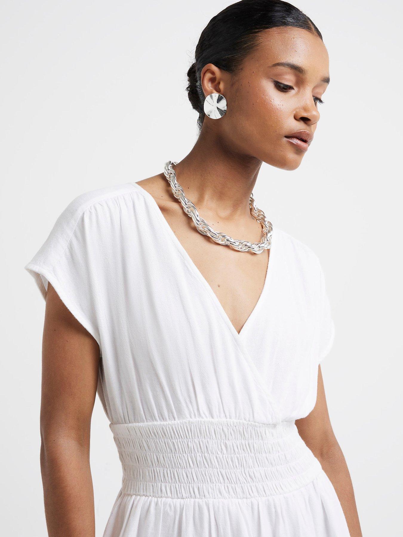 river-island-shirred-wrap-linen-dress-whiteoutfit