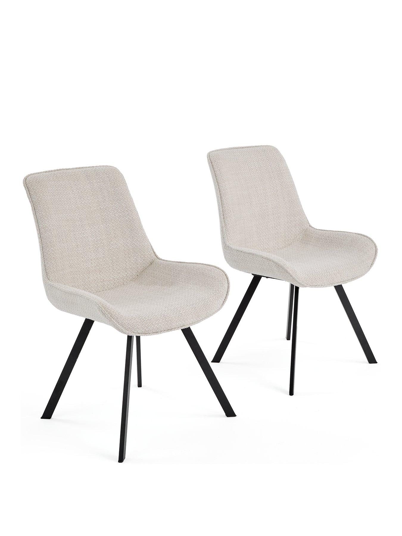 Image 3 of 7 of Very Home Arabella Pair of 2 Fabric Chairs - Grey Black&nbsp;- FSC&reg;&nbsp;Certified