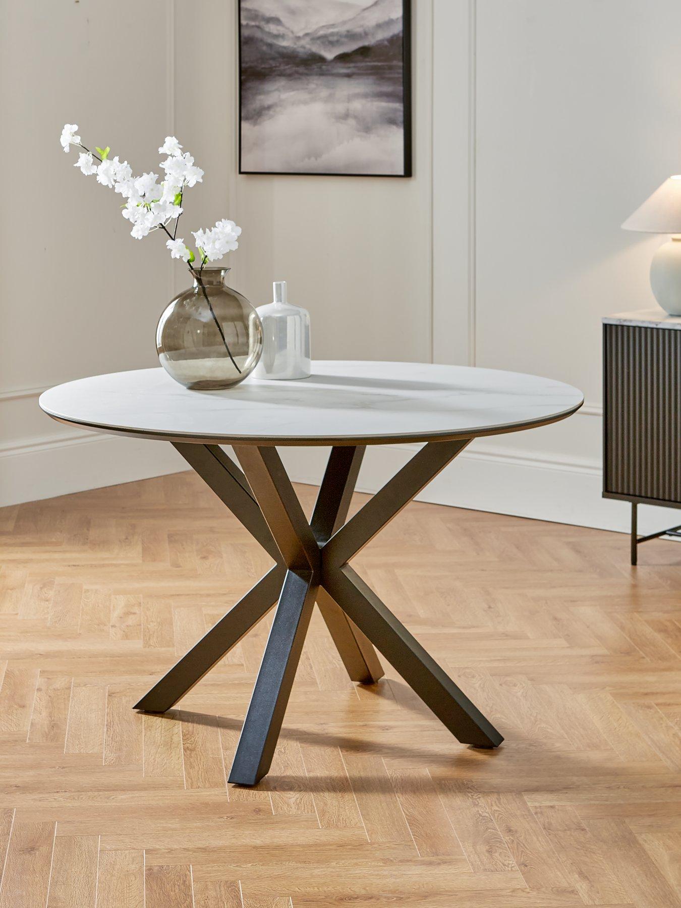 very-home-arabella-120-cm-ceramic-round-dining-table-blackwhite-fscreg-certified