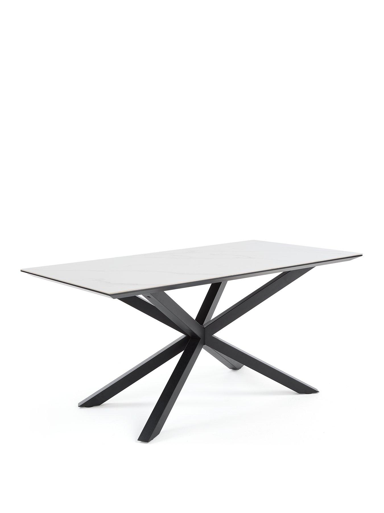 very-home-arabella-160-cmnbspceramic-dining-table-whiteblacknbsp--fscreg-certifiedback