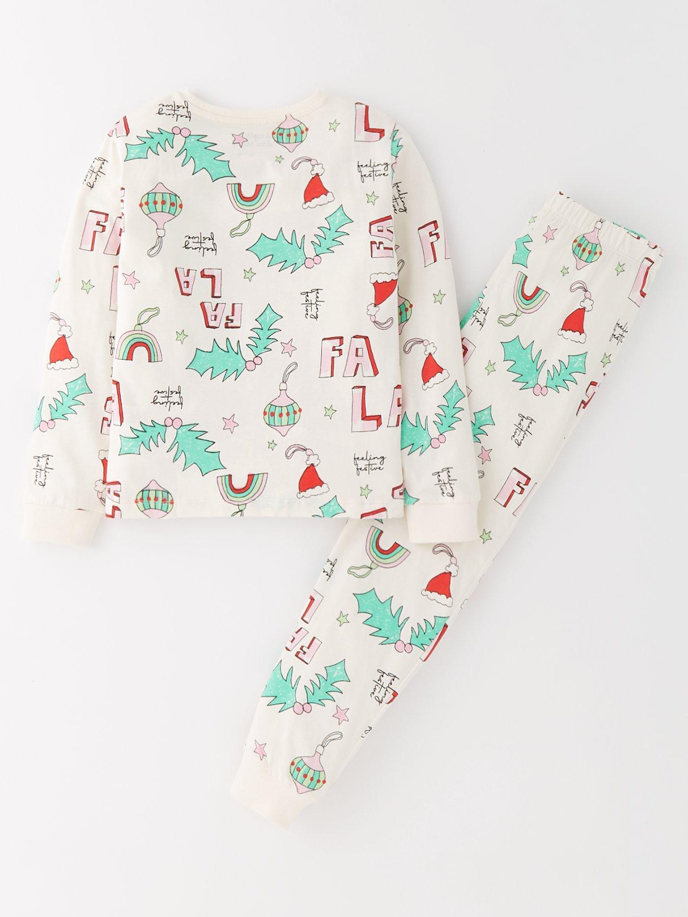 mini-v-by-very-girls-sibling-fa-la-la-single-pyjama-creamback