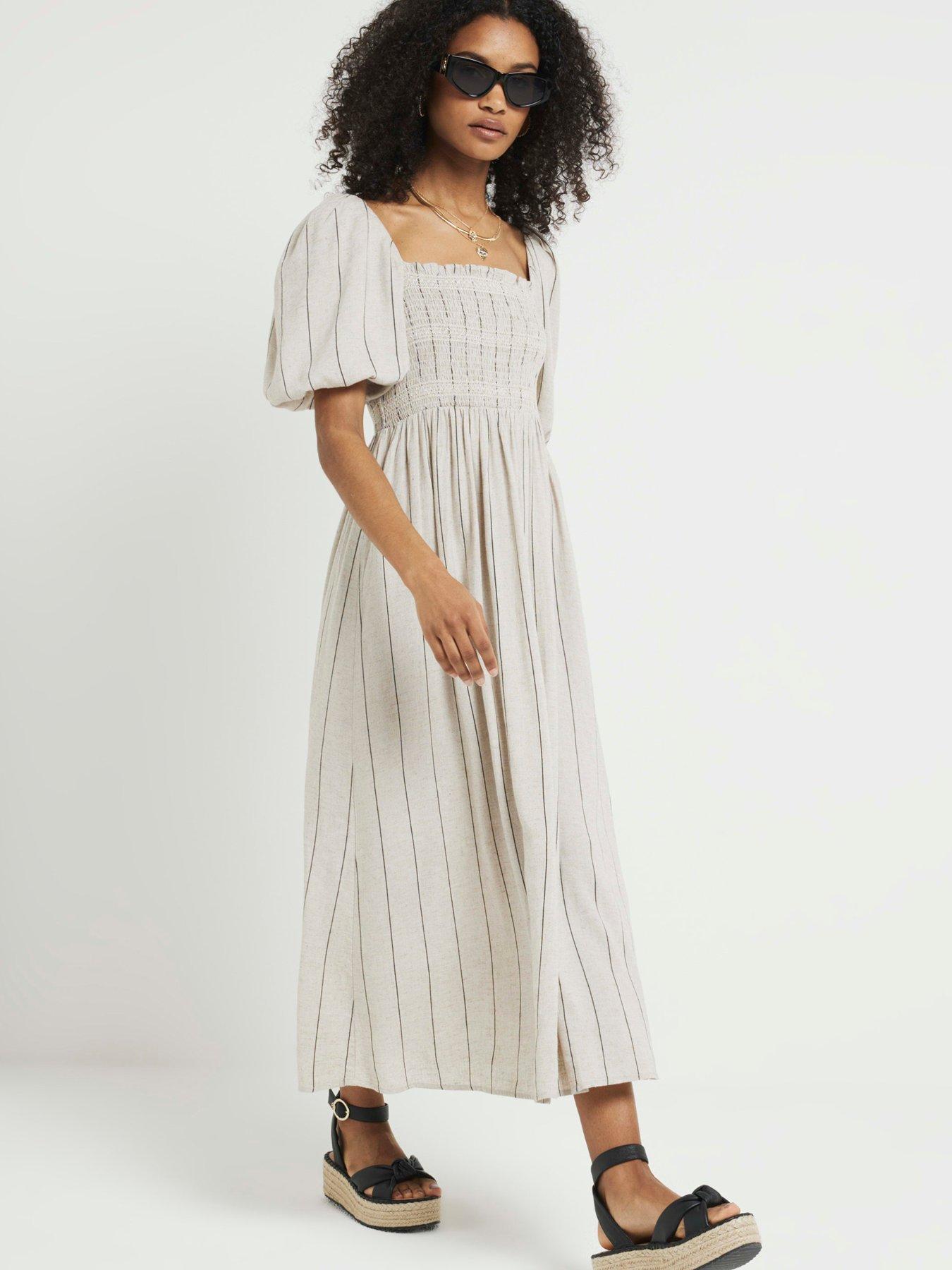 river-island-stripe-puff-sleeve-smock-midi-dress-light-stoneback