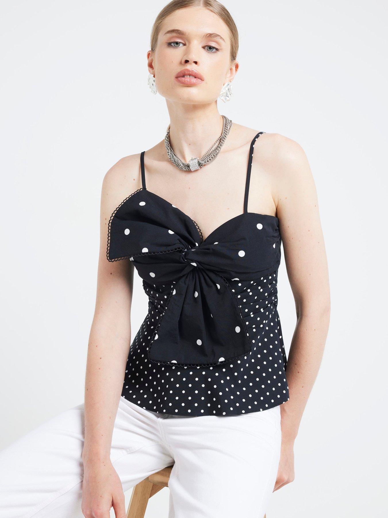 river-island-poka-dot-bow-detail-cami-black