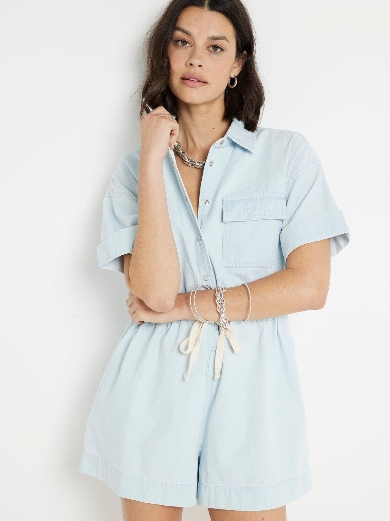 river-island-tie-waist-denim-romper-bluestillFront