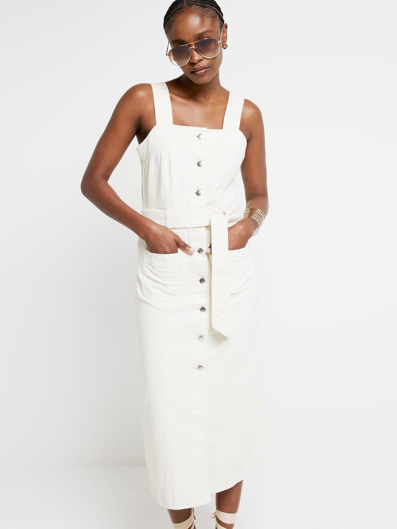 river-island-button-through-dress-ecru