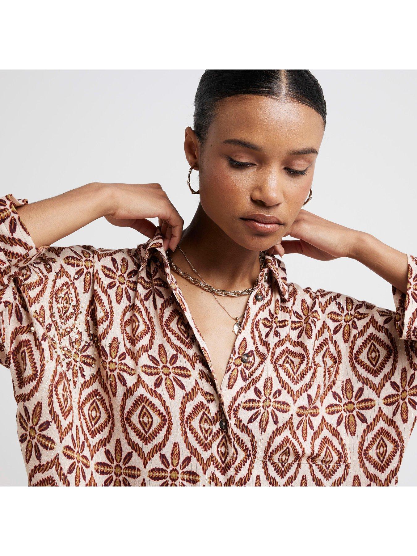 river-island-longline-embellished-shirt-browndetail