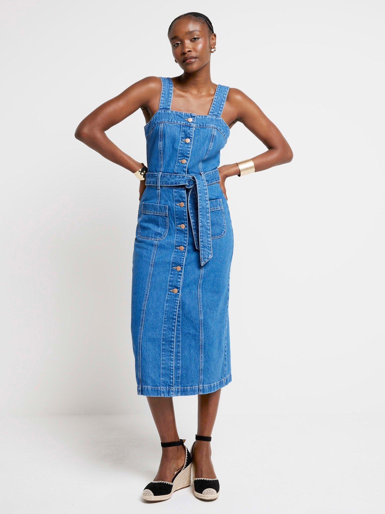 river-island-button-through-dress-medium-denim