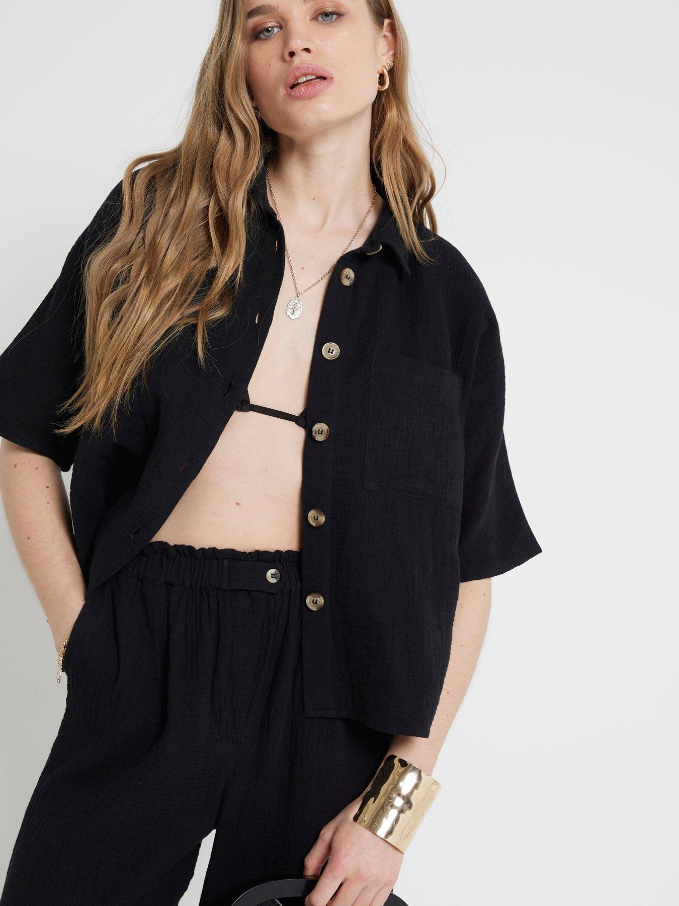 river-island-cropped-shirt-blackoutfit