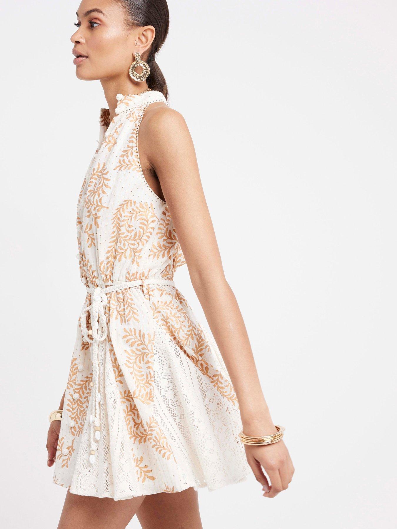 river-island-lurex-halterneck-dress-creamstillFront