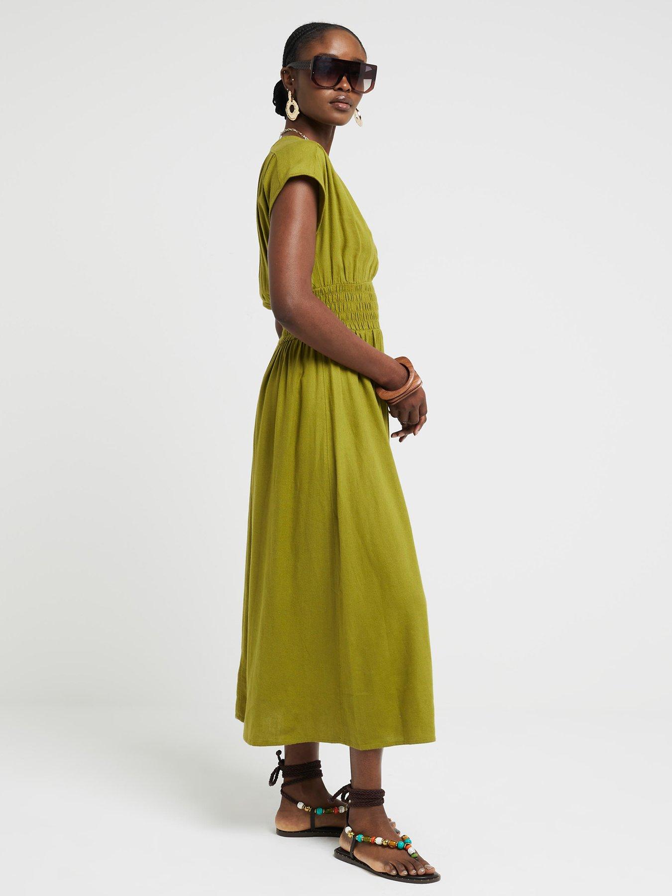 river-island-shirred-wrap-linen-dress-khakiback